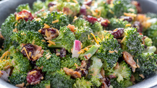 Broccoli with Dried Cranberries Salad Recipe