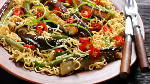 Eggplant and Noodle Salad Recipe