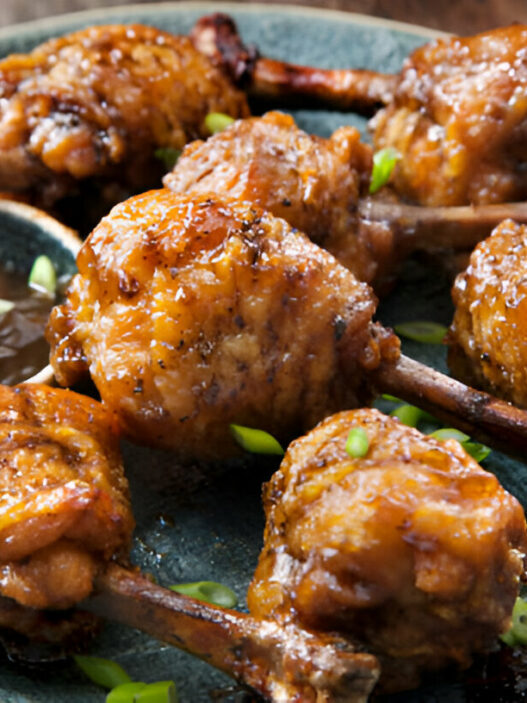 Honey Garlic Chicken Lollipops Recipe