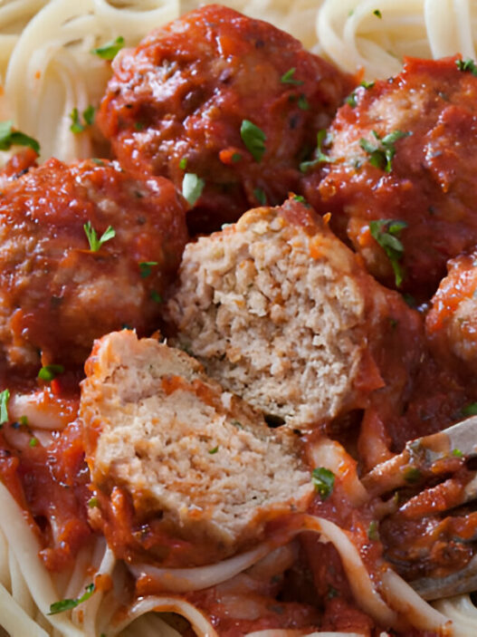 Linguine with Turkey Meatballs Recipe