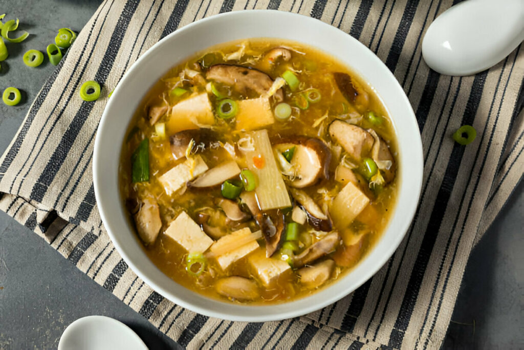 Hot and Sour Soup with Tofu and Mushrooms Recipe