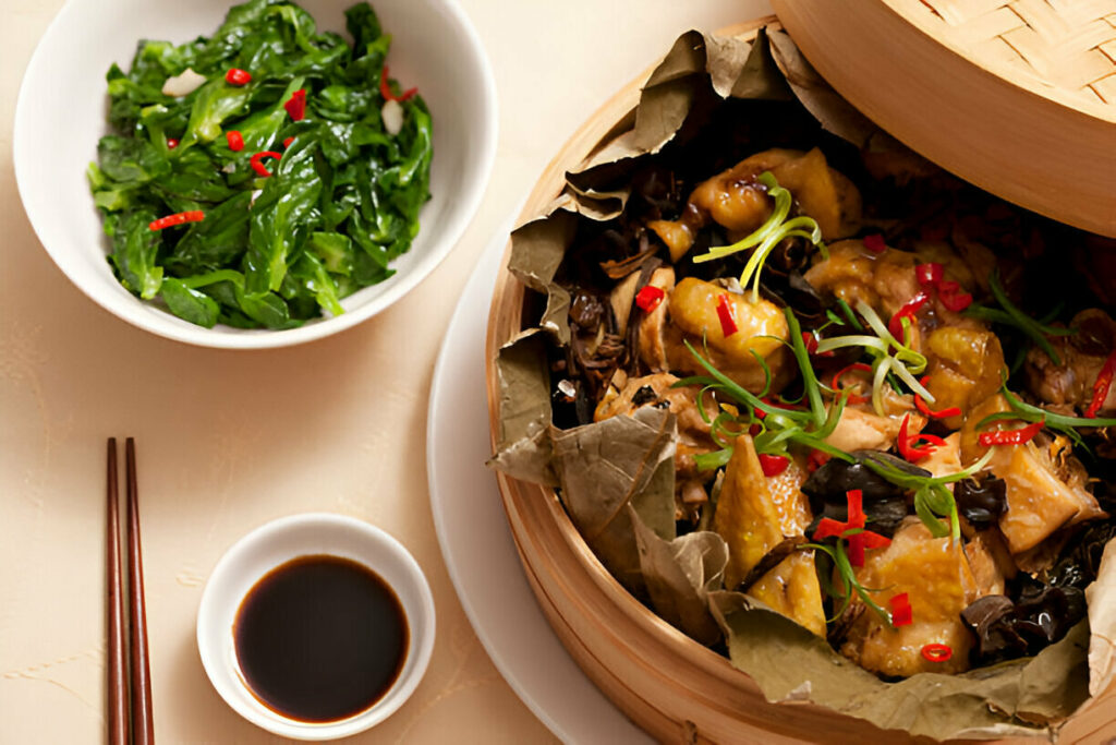 Lotus Leaf Steamed Chicken Recipe