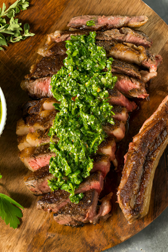 Rib Eye Steak with Chimichurri Sauce Recipe