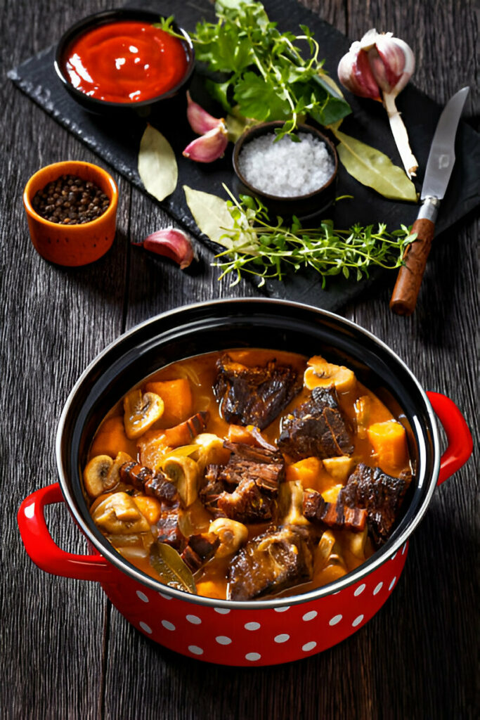 Roasted Grass Fed Beef Burgundy with Stew Cubes Recipe