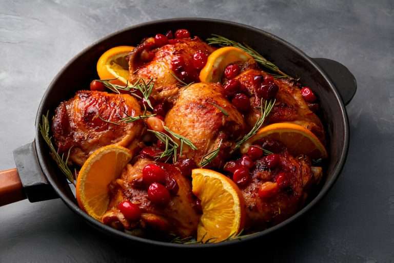 Orange Cranberry Roasted Chicken Recipe