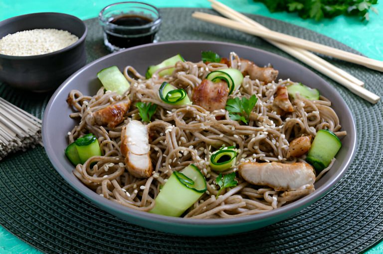 Garlic Sesame Noodle Bowls Recipe
