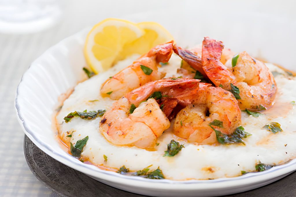Lemon Garlic Shrimp and Grits Recipe
