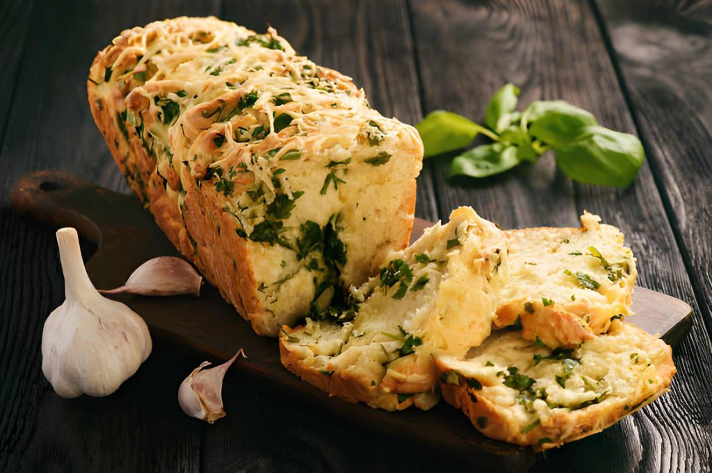 Homemade Herb Bread Loaf with Garlic and Cheese Recipe